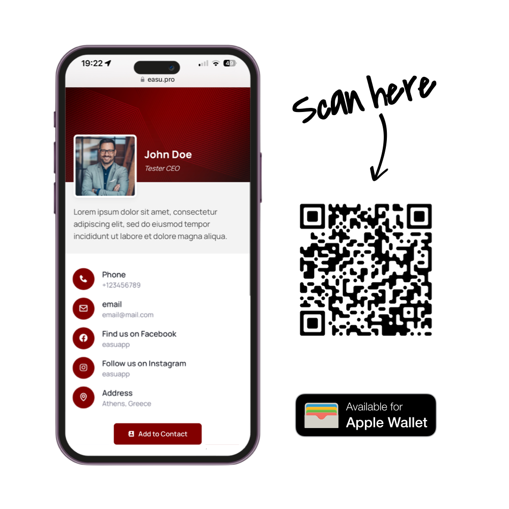 Paperless & Contactless business cards.